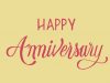 Happy anniversary typography design illustration